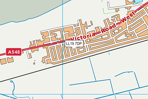 LL19 7DP map - OS VectorMap District (Ordnance Survey)