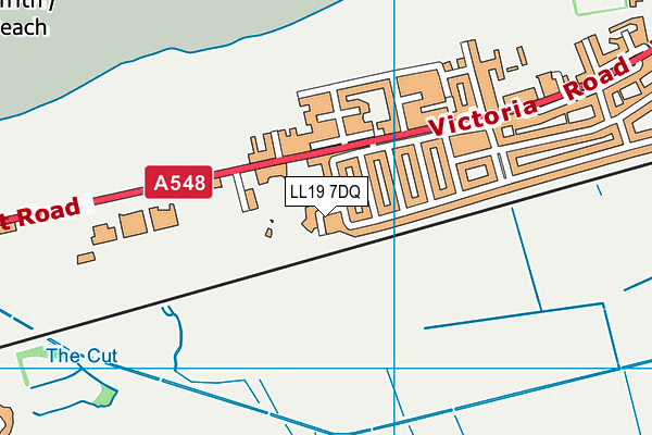 LL19 7DQ map - OS VectorMap District (Ordnance Survey)