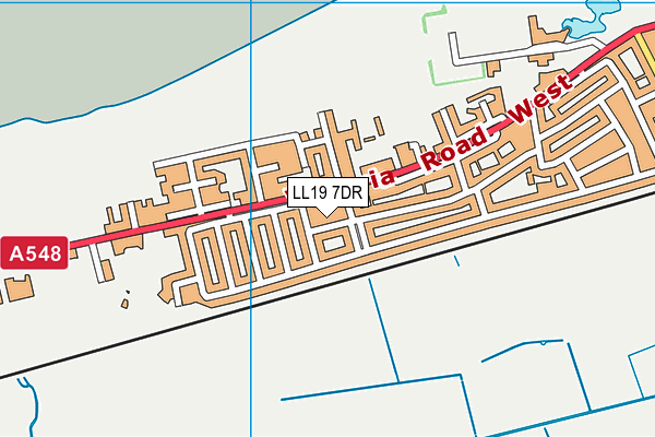 LL19 7DR map - OS VectorMap District (Ordnance Survey)
