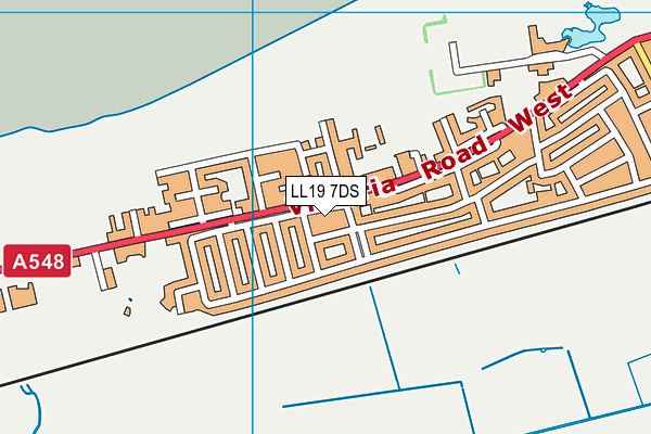 LL19 7DS map - OS VectorMap District (Ordnance Survey)