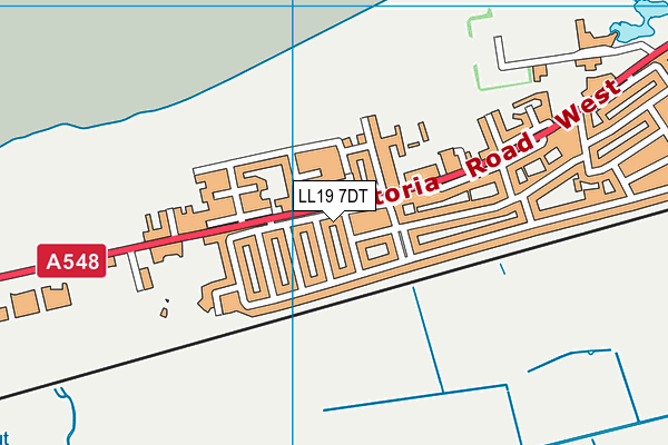 LL19 7DT map - OS VectorMap District (Ordnance Survey)