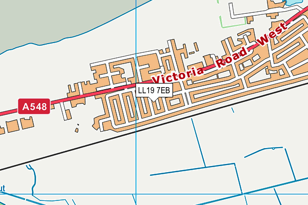 LL19 7EB map - OS VectorMap District (Ordnance Survey)