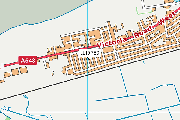 LL19 7ED map - OS VectorMap District (Ordnance Survey)