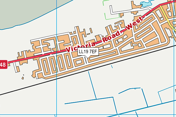LL19 7EF map - OS VectorMap District (Ordnance Survey)