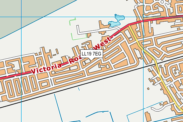 LL19 7EG map - OS VectorMap District (Ordnance Survey)