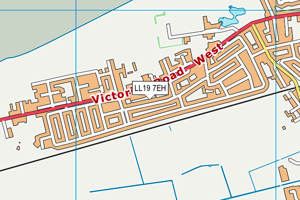 LL19 7EH map - OS VectorMap District (Ordnance Survey)