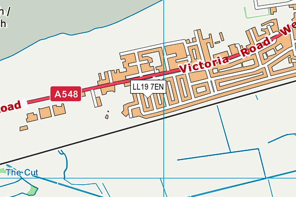 LL19 7EN map - OS VectorMap District (Ordnance Survey)