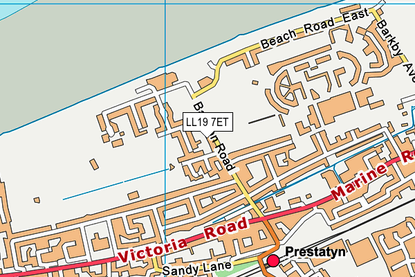 LL19 7ET map - OS VectorMap District (Ordnance Survey)