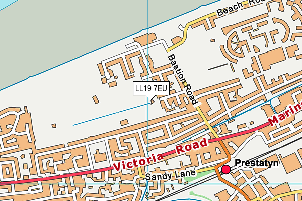 LL19 7EU map - OS VectorMap District (Ordnance Survey)