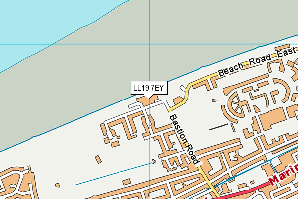 LL19 7EY map - OS VectorMap District (Ordnance Survey)