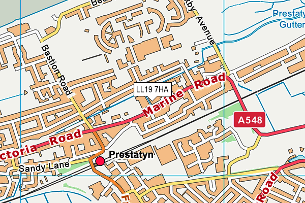 LL19 7HA map - OS VectorMap District (Ordnance Survey)