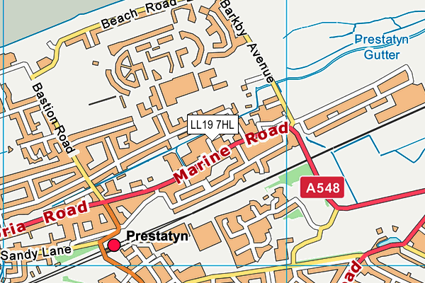 LL19 7HL map - OS VectorMap District (Ordnance Survey)