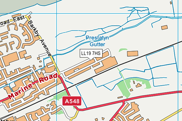 LL19 7HS map - OS VectorMap District (Ordnance Survey)