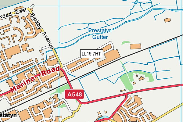 LL19 7HT map - OS VectorMap District (Ordnance Survey)