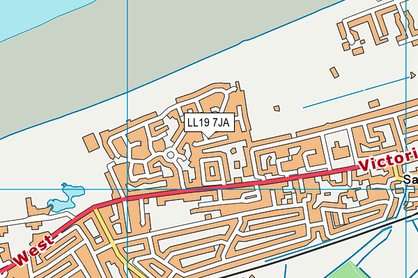 LL19 7JA map - OS VectorMap District (Ordnance Survey)