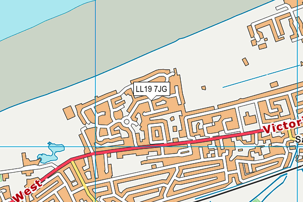 LL19 7JG map - OS VectorMap District (Ordnance Survey)