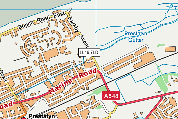 LL19 7LD map - OS VectorMap District (Ordnance Survey)