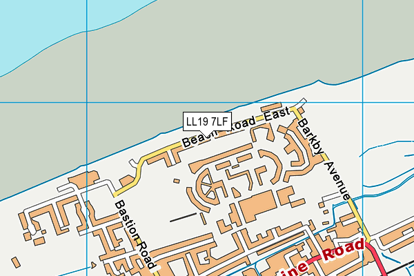 LL19 7LF map - OS VectorMap District (Ordnance Survey)