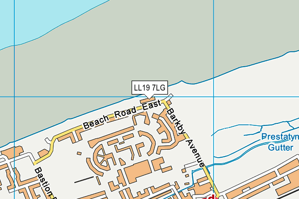 LL19 7LG map - OS VectorMap District (Ordnance Survey)
