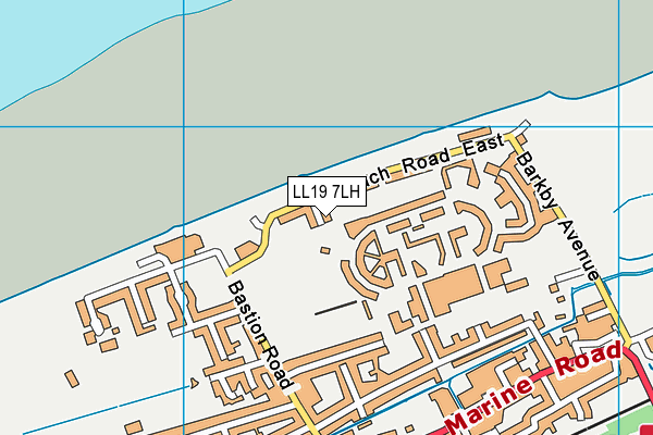 LL19 7LH map - OS VectorMap District (Ordnance Survey)