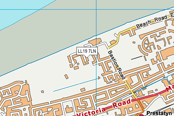 LL19 7LN map - OS VectorMap District (Ordnance Survey)