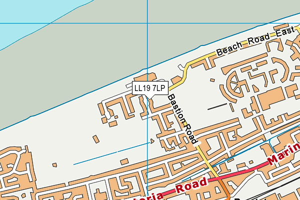LL19 7LP map - OS VectorMap District (Ordnance Survey)