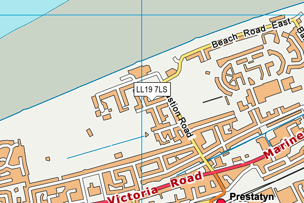 LL19 7LS map - OS VectorMap District (Ordnance Survey)