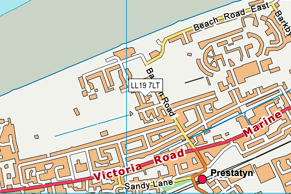 LL19 7LT map - OS VectorMap District (Ordnance Survey)