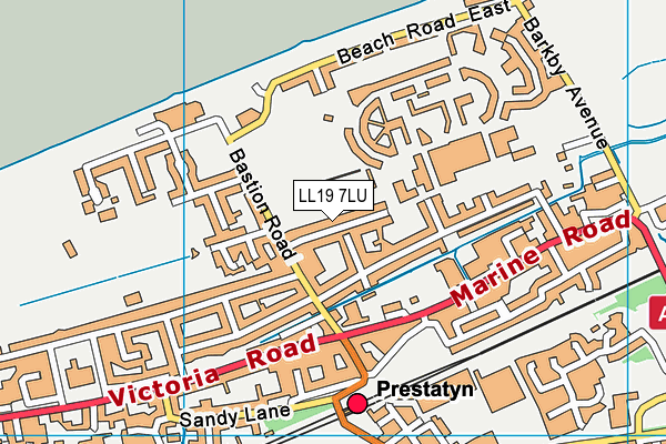 LL19 7LU map - OS VectorMap District (Ordnance Survey)