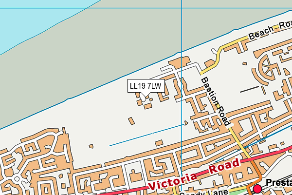 LL19 7LW map - OS VectorMap District (Ordnance Survey)