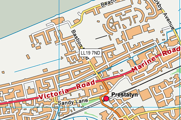 LL19 7ND map - OS VectorMap District (Ordnance Survey)