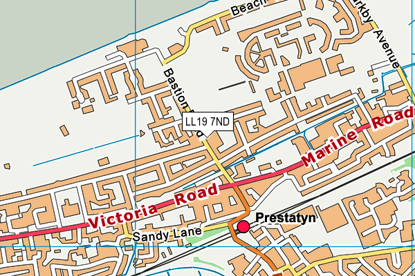 Map of DENBIGHSHIRE TAEKWONDO ACADEMY LTD at district scale