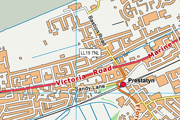 LL19 7NL map - OS VectorMap District (Ordnance Survey)