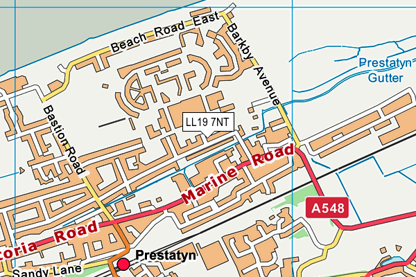 LL19 7NT map - OS VectorMap District (Ordnance Survey)