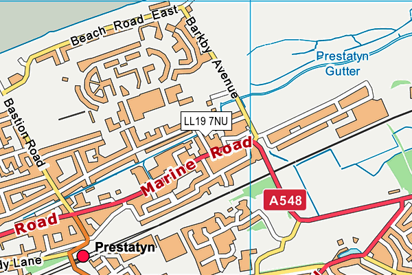 LL19 7NU map - OS VectorMap District (Ordnance Survey)