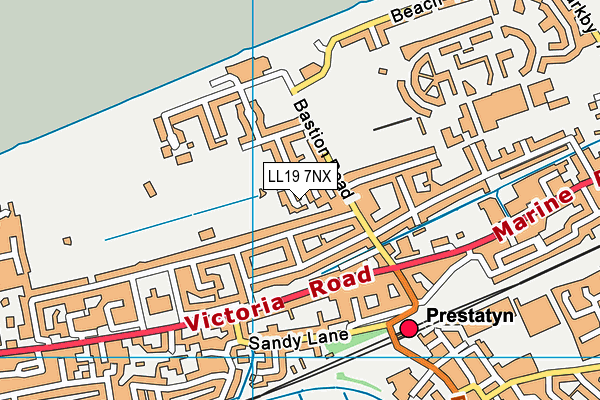 LL19 7NX map - OS VectorMap District (Ordnance Survey)