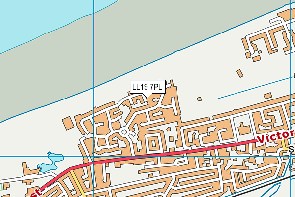 LL19 7PL map - OS VectorMap District (Ordnance Survey)