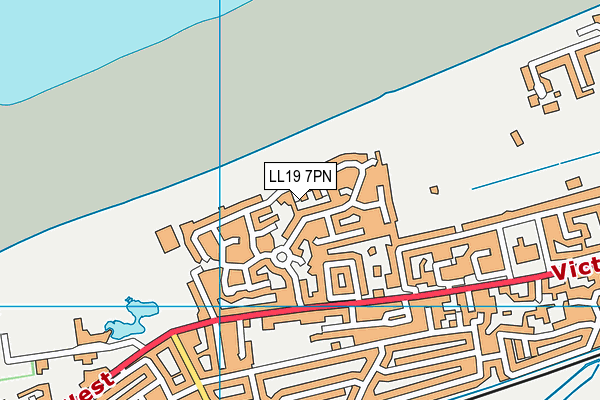LL19 7PN map - OS VectorMap District (Ordnance Survey)