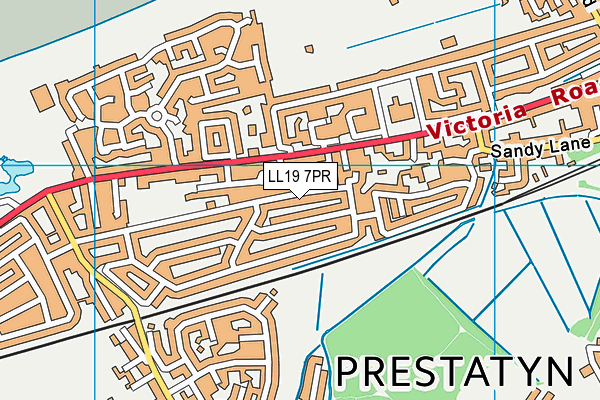 LL19 7PR map - OS VectorMap District (Ordnance Survey)
