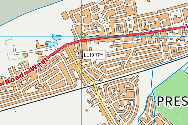 LL19 7PY map - OS VectorMap District (Ordnance Survey)