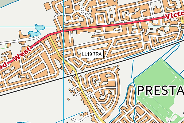 LL19 7RA map - OS VectorMap District (Ordnance Survey)