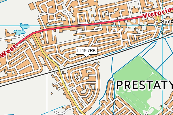 LL19 7RB map - OS VectorMap District (Ordnance Survey)