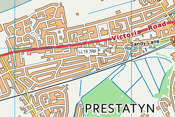 LL19 7RF map - OS VectorMap District (Ordnance Survey)