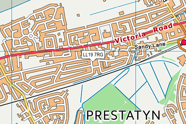 LL19 7RG map - OS VectorMap District (Ordnance Survey)