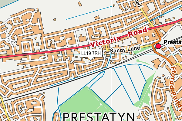 LL19 7RH map - OS VectorMap District (Ordnance Survey)