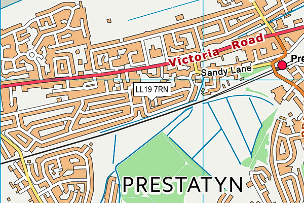 LL19 7RN map - OS VectorMap District (Ordnance Survey)