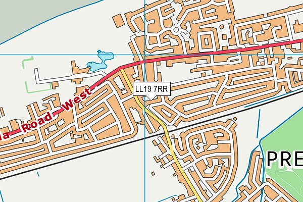 LL19 7RR map - OS VectorMap District (Ordnance Survey)