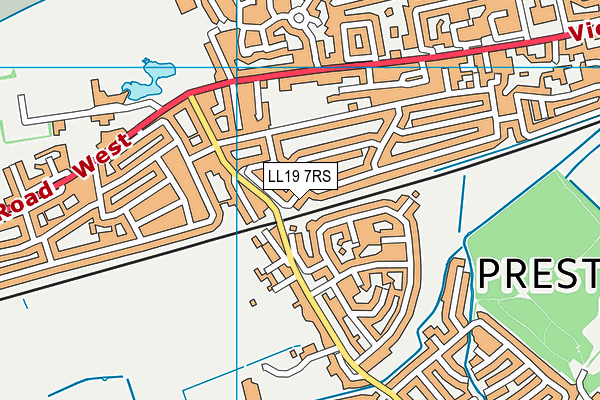LL19 7RS map - OS VectorMap District (Ordnance Survey)