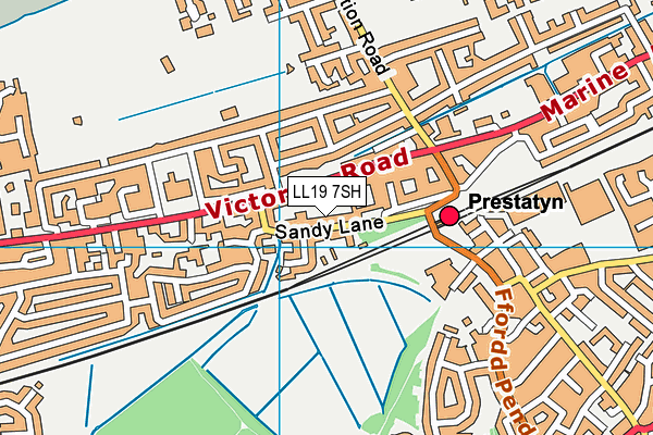 LL19 7SH map - OS VectorMap District (Ordnance Survey)