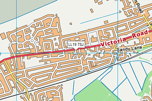LL19 7SJ map - OS VectorMap District (Ordnance Survey)